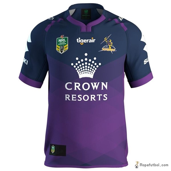 Camiseta Rugby Melbourne Storm Replica Primera Ropa 2016/17 Azul Purpura